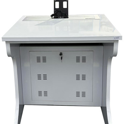 广亿隆升降电脑桌隐藏式显示屏办公桌