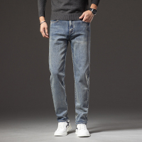 金盾(KIN DON)高端男士牛仔裤直筒修身韩版潮流休闲百搭长裤子秋冬季款潮牌浅色