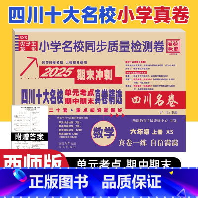 数学 西师版 六年级上 [正版]四川十大名校真卷精选六年级上册期末测试卷数学西师版XS 达州自贡泸州市重点名校小学6年级