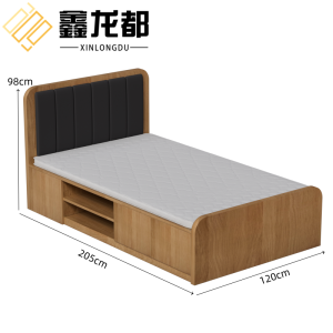 鑫龙都床+床垫1.2米套
