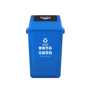 敏胤 MYL-7740 40L 可回收标识 翻盖 分类垃圾桶 (计价单位:个) 蓝色