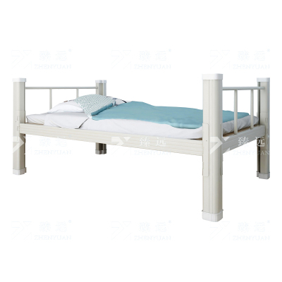 臻远 XCC-07 钢制型材床单层床员工宿舍床学生公寓床 单层床900宽白