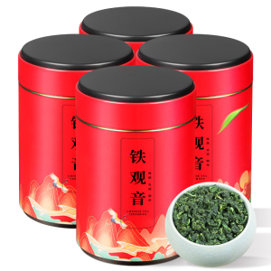 福岗铁观音茶叶罐装安溪浓香型乌龙茶新茶高山散装好茶礼盒装125克