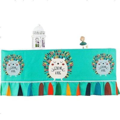 布莱梦棉麻开机不取挂式空调罩1.5匹2P空调套防尘罩布艺美的格力挂机罩挂机刺猬92*23*35cm