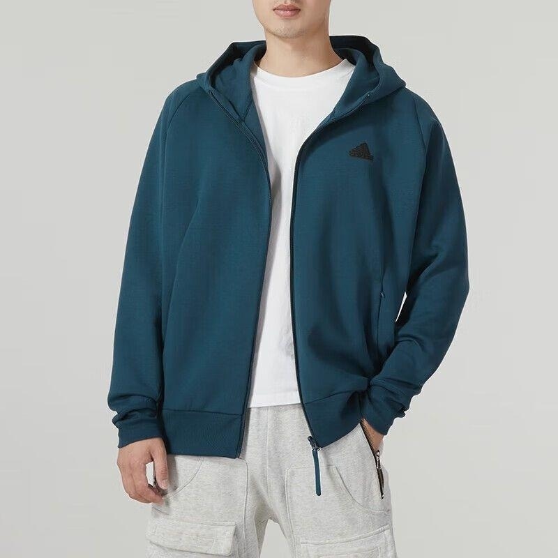 adidas/阿迪达斯外套男 针织透气运动连帽休闲保暖夹克衫IN5087 C