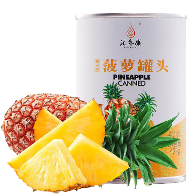 汇尔康 果汁菠萝水果糖水罐头425gx1罐 新鲜水果罐头即食休闲零食特产