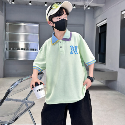 儿童装男童夏装短袖POLO衫T恤2026新款中大童夏季男孩夏款帅气潮t