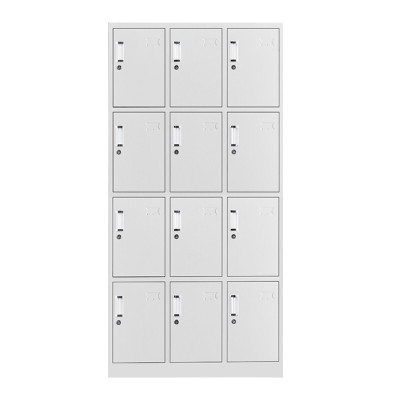 域赢更衣柜员工柜储物柜带锁铁皮柜更衣室衣柜浴室寄存包柜宿舍 十二门更衣柜加厚
