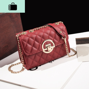 ins网红小包包女2020新款韩版潮百搭斜挎小包chic上新菱格链条包NEW LAKE女斜挎包