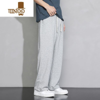 YANXU九分裤子男士运动夏季休闲长裤潮牌ins薄款卫裤灰色宽松直筒男裤