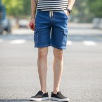 【尚新】夏季新款男士工装牛仔短裤大码休闲多口袋宽松直筒牛仔短裤潮