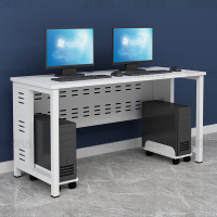 洛泰远 钢架电脑桌培训桌机房电脑桌学习桌课桌 双人位C款