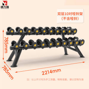 康力强FW722哑铃架家用小型商用健身房双层哑铃收纳架碳钢哑铃架