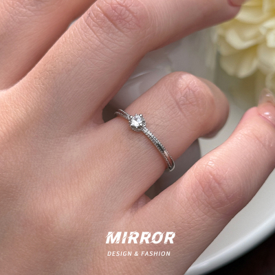 925纯银小皇冠戒指女指环尾戒气质小众简约高级感新款送女朋友老婆情人节七夕生日礼物