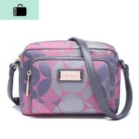 新款帆布休闲单肩斜跨女包牛津布斜挎小方包碎花背包NEW LAKE女斜挎包