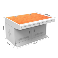 尔迈 电脑操作台控制台机房监控室工作桌 胡桃面 1200*900*750mm