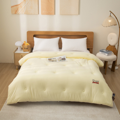 汉司家纺 150*200 太奇双核针织棉锁温冬被(计价单位:条)黄色 保暖蓄热 A类母婴级 整张填充