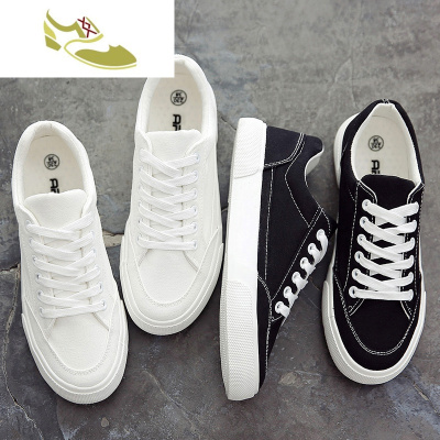 喻娄品牌2019秋季新款韩版潮流百搭休闲男潮鞋白鞋低帮帆布板鞋小白鞋布鞋