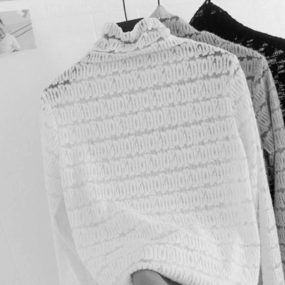 恋名媛冬季套头长袖高领女士蕾丝打底衫胖MM大码加绒小衫修身内搭T恤衫大码女装