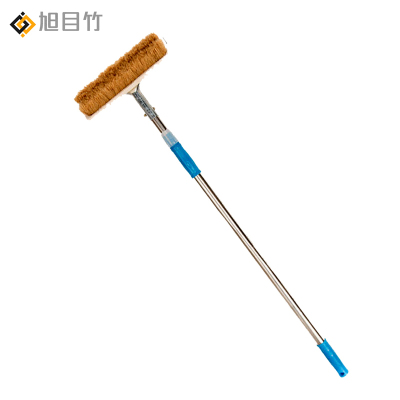 旭目竹 加密软毛猪鬃洗车毛刷26cm猪毛刷头 1.6米不锈钢杆 套