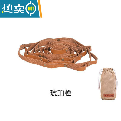 敬平户外露营挂物绳天幕旅行便携式晾衣绳挂绳子野营固定车内酒店挂钩 褐色