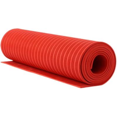 中锦科技 绝缘地板 红色条纹10mm×1m×10m 卷