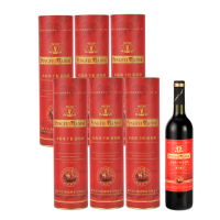 六瓶 PengfeiManor红酒赤霞珠干红葡萄酒红色圆桶装