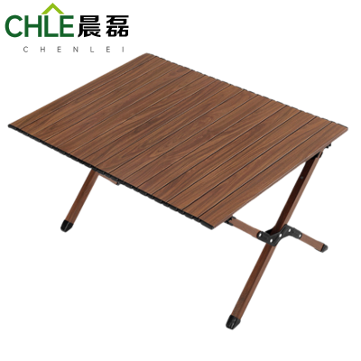 晨磊蛋卷桌胡桃木纹/张