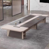 易企采 500*150*75CM会议桌不含椅 会议室办公桌简约现代商务洽谈办公室大型长条桌