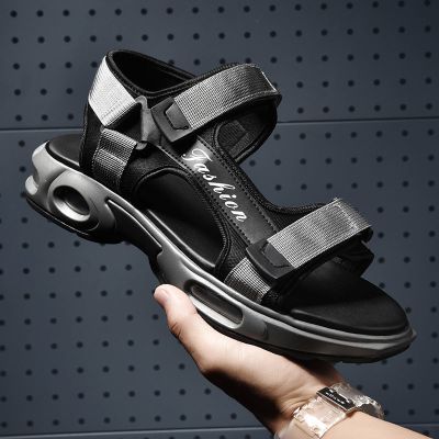 直营特卖-潮牌2021夏季新款时尚休闲男士运动气垫凉鞋网红帅气防滑沙滩凉拖佐丹曼