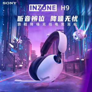 索尼(SONY) INZONE H9 WH-G900N旗舰降噪无线电竞耳机 PS5游戏好搭档 白色
