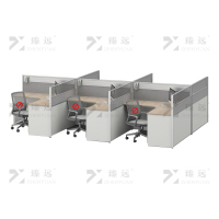 臻远 ZYGW-138屏风工作卡位职员桌办公桌 干型六人位