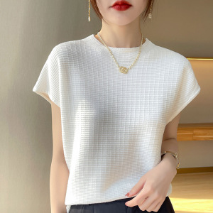 短袖T恤女2026春夏季新款女装半袖宽松显瘦圆领针织打底衫上衣女
