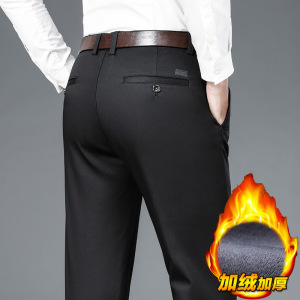 高密加绒裤子男春秋海岛绒舒适长裤男士不绒柔软品质休闲裤男款