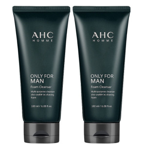 [两支装]AHC洗面奶男士洁面乳补水保湿深层清洁控油淡化黑头痘痘收毛孔男士洁面乳180ml