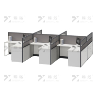 臻远 ZYGW-114职员桌办公桌屏风工作卡位 T型六人位
