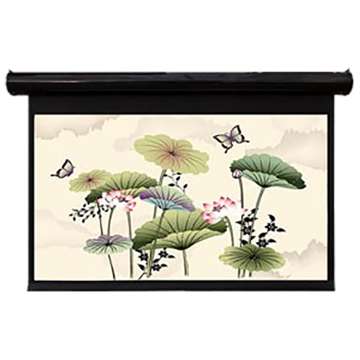经科JK电动遥控不带拉绳拉线投影幕布N4-FI/1t玻纤白幕126寸16:10