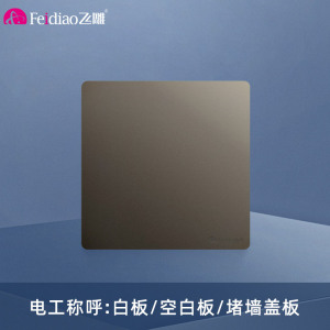 飞雕(FEIDIAO)118型开关插座面板 功能键模块件自由组合搭配 格调118荧光灰空白面板功能键(十个装)