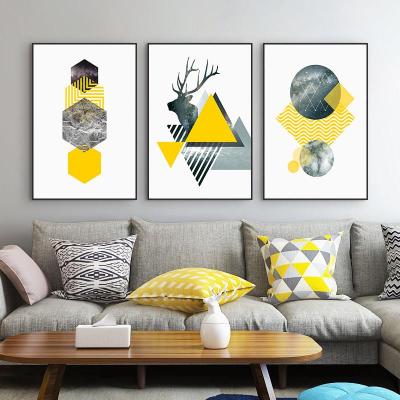 客厅装饰画现代简约CIA10108/10109/1011050*70油画布画面时尚银框LB（铝合金属外框+高透玻璃）