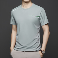 2025短袖男T恤休闲夏季薄款弹力时尚圆领百搭透气打底男体恤