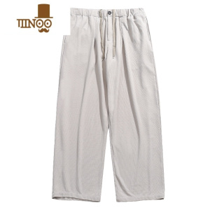 YANXU马切达秋季男士直筒垂感休闲裤日系男裤针织宽松长裤男款百搭裤子