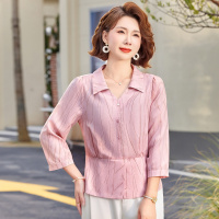 2026年春夏新款中老年妈妈装薄款小衫时尚简约中年装衣服40-60岁