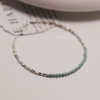 碎银几两手链纯银轻奢高级小众碎银子送闺蜜简约古风绿松石手串女送女朋友老婆情人节七夕生日礼物