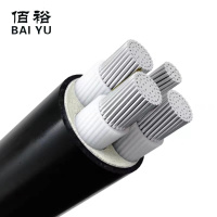 佰裕 铝芯铠装电缆 ZC-YJLV22 0.6/1KV 3*120+2*70 米