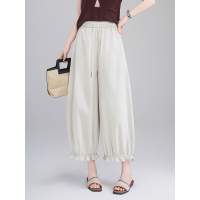 20266年春新款创意设计花边气球裤休闲遮肉薄款九分裤