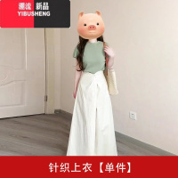 YIBUSHENG装搭配一整套韩系小个子穿搭连衣裙子女2024新款高级感套装长裙