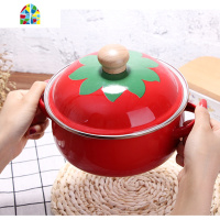 搪瓷珐琅瓷汤锅双耳家用加厚电磁炉燃气平底煮螺蛳粉方便面泡面锅 FENGHOU 西红柿款