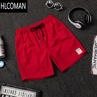 HLCOMAN2005纯色短裤男士欧美宽松大码沙滩裤速干休闲薄款加肥加大四分裤