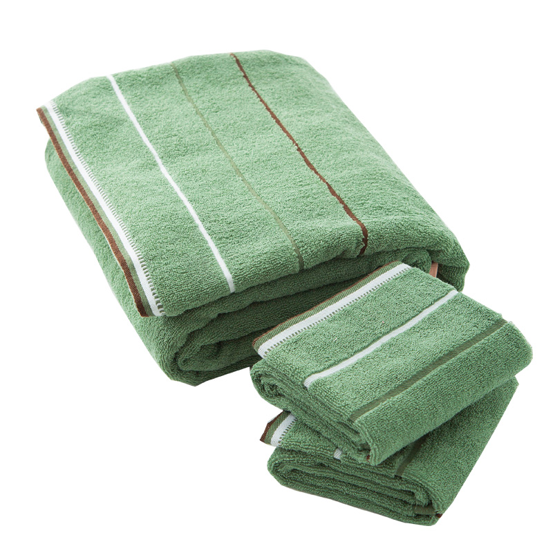 恒源祥 三段浴巾三件套-绿(2面+1浴)TAL1018