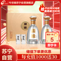 今世缘 国缘对开 柔雅型 42度 500ml *2瓶 礼盒装 苏宁自营